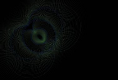 Siyah arkaplan üzerindeki dijital fraktal resimdeki geometrik çizgiler