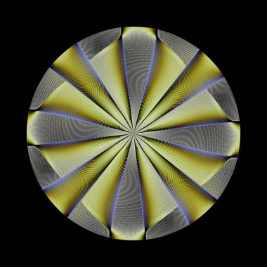 Fraktal çiçek deseni, yaratıcı grafik tasarımı için dijital sanat çalışması