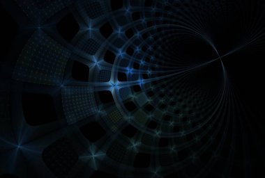 Yaratıcı grafik projeleri için soyut arkaplan, fütüristik stil illüstrasyon, fraktal dijital sanat