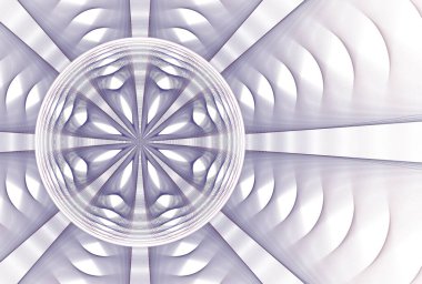 Soyut yumuşak çiçek, beyaz arkaplanda dijital fraktal resim