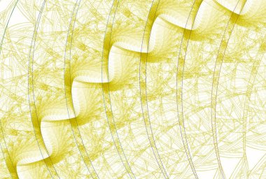 Soyut keskin kaburgalar, beyaz arkaplanda dijital fraktal görüntü