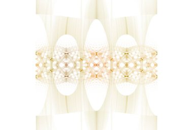 Tavanda beyaz ve altın avize