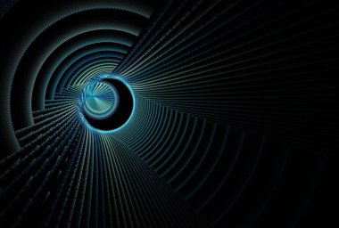 Soyut fraktal arkaplan. Bilim, teknoloji ve tasarım konularındaki spiral çizgilerin ve şekillerin bileşimi