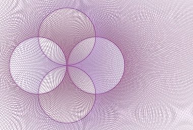 Dalgalar dizaynlı, soyut pembe çiçek, 3 boyutlu illüstrasyon, beyaz arkaplan