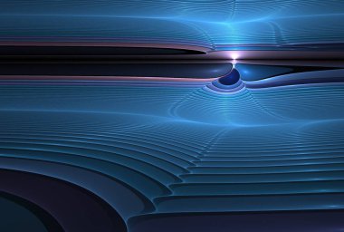 Fraktal arkaplan serisi. Konu, bilim ve bilim için geometrik şekiller içeren dikdörtgen profil çizgilerinin bileşimi