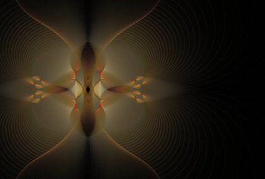 Çiçek kavramlı soyut tasarım, fraktal geometrik çizim