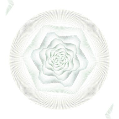 Geometrik soyut daireler ve dijital fraktal resim çizgileri