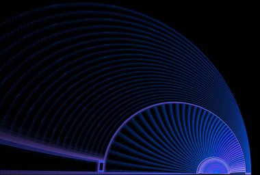 Mavi ve siyah daireli soyut arkaplan