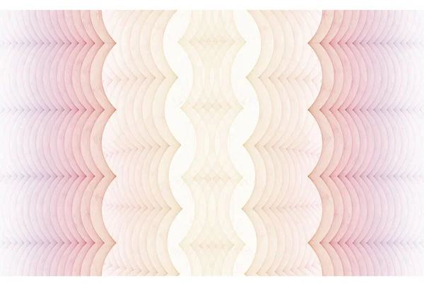 Ondas Verticais Intrincadas Rosa Design Abstrato Fractal Sobre Fundo Branco — Fotografia de Stock