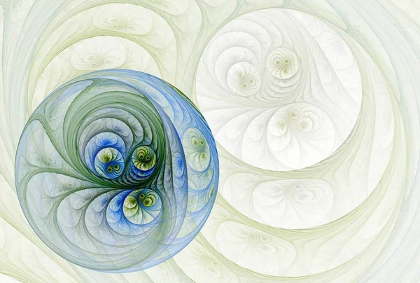  Beyaz arkaplanda dijital fraktal resim