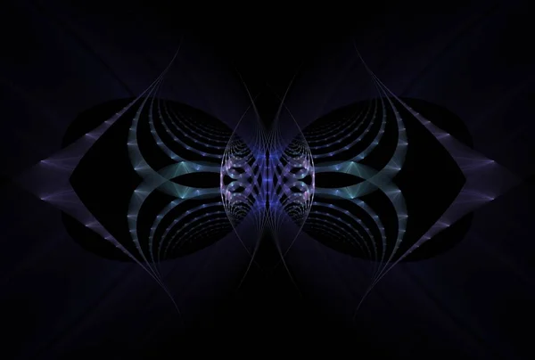 Abstrakter Fraktaler Hintergrund Mit Einem Schmetterling — Stockfoto