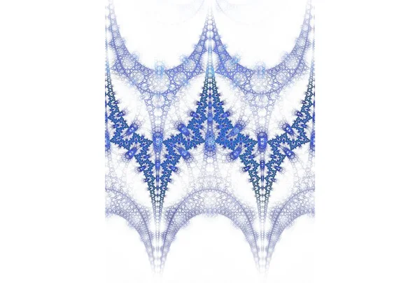 Γεωμετρικό Διακοσμητικό Στολίδι Ψηφιακή Fractal Εικόνα Λευκό Φόντο — Φωτογραφία Αρχείου