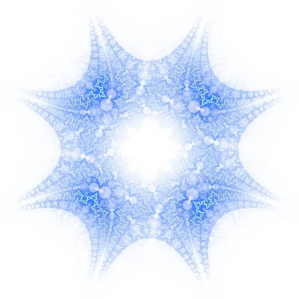 Psychedelische Seeschlange Geometrisches Digitales Fraktalbild Auf Weißem Hintergrund — Stockfoto