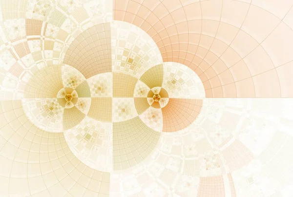 Círculos Fraturados Geométricos Imagem Fractal Digital Sobre Fundo Branco — Fotografia de Stock