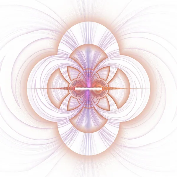 Fractal Ψηφιακά Κύματα Αφηρημένη Σχεδίαση Λουλούδια Έννοια Εικονογράφηση Λευκό Φόντο — Φωτογραφία Αρχείου