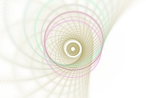 Espiral Líneas Geométricas Imagen Fractal Digital Sobre Fondo Blanco —  Fotos de Stock