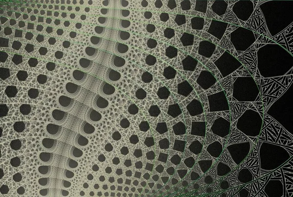 Geometrický Vzor Abstraktní Design Fraktální Ilustrace Světle Zelené Tmavém Pozadí — Stock fotografie