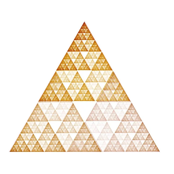 白い背景にデジタル フラクタル ピラミッドのイメージ — ストック写真