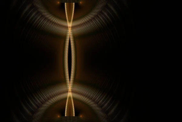 Abstract double sided butterfly effect, digital fractal image on black background