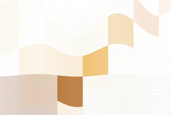 Komplizierte Abstrakte Geometrische Illustration Mit Deformierten Quadraten Braun Auf Weißem — Stockfoto