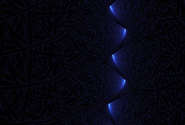 Abstracte Fractal Achtergrond Met Een Gloeiende Blauwe Golven — Stockfoto