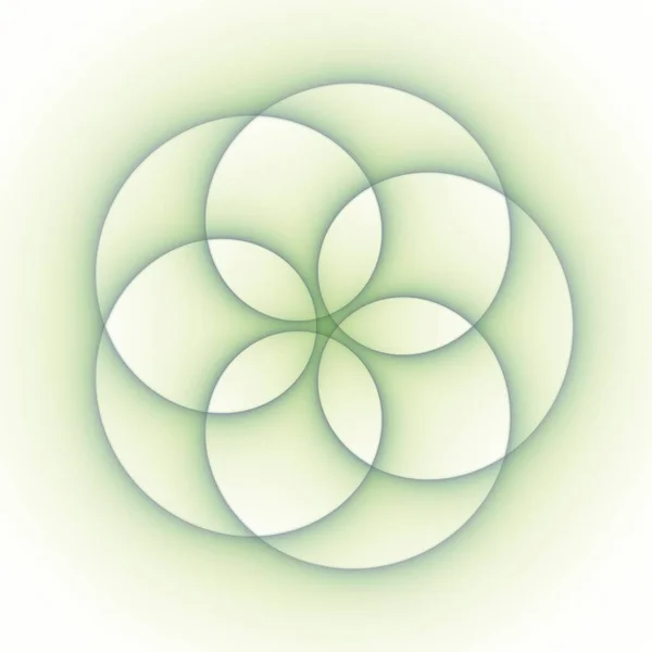 波抽象的なデザイン 花のコンセプト 3Dイラスト 白い背景 — ストック写真