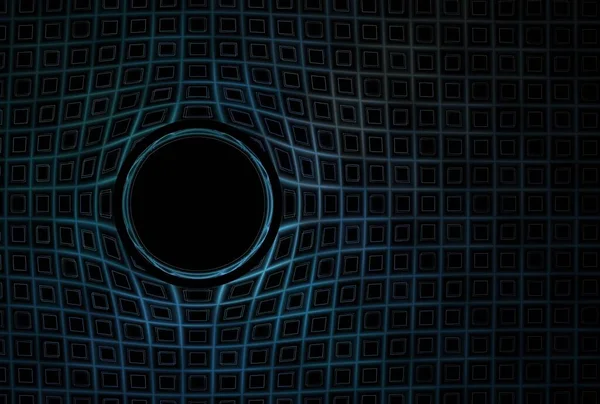 블랙홀 기하학적 디자인검은 프랙탈 이미지 — 스톡 사진