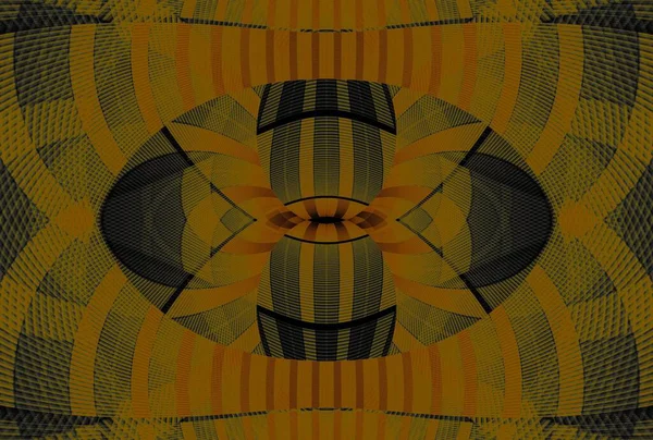 Ingewikkelde Gedempte Oranje Abstracte Draaiende Spiraal Golven Ontwerp — Stockfoto