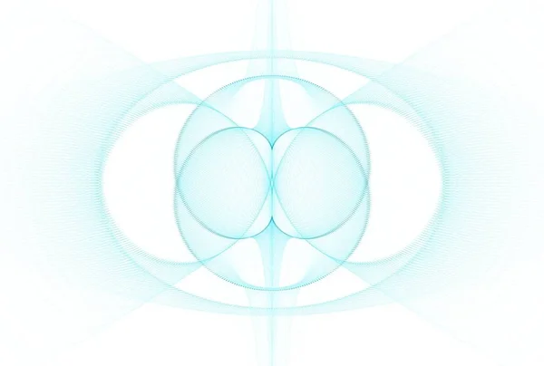 Psychedelic Cosmic Shapes Lines Digital Fractal Image White Background — Stock Photo, Image