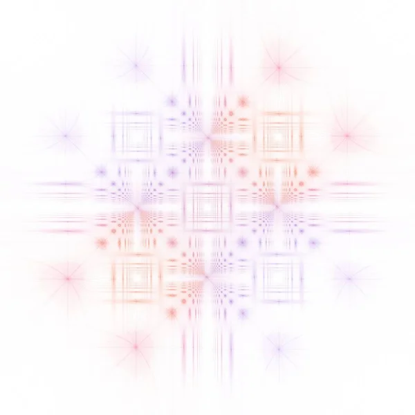Мигающие Звезды Квадраты Цифровое Фрактальное Изображение Белом Фоне — стоковое фото