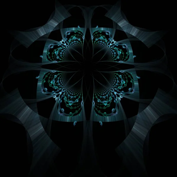 Abstract Betrouwbaar Grafisch Ornament Digitaal Fractal Beeld — Stockfoto