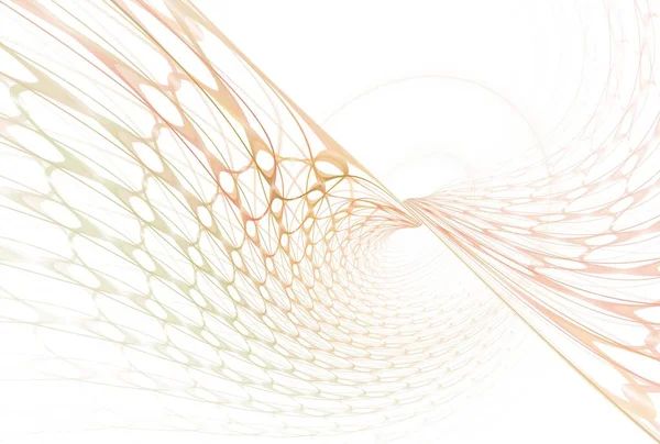 Aufwändiges Gedämpftes Orange Und Beige Abstraktes Spiralförmiges Wellendesign — Stockfoto