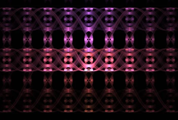 Perlas Geométricas Patrón Abstracto Imagen Fractal Digital Sobre Fondo Negro —  Fotos de Stock