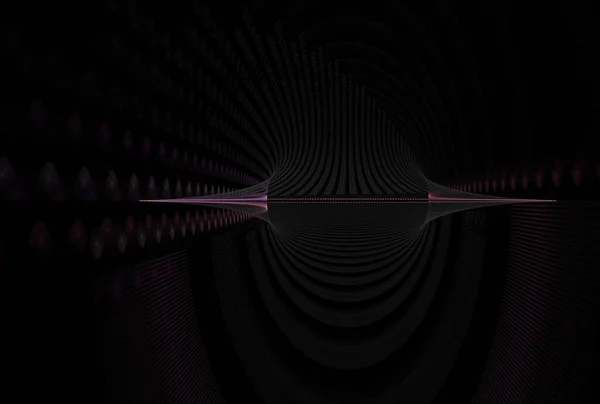 Seltsame Psychedelische Flüssigkeitssphäre Digitales Fraktalbild Auf Schwarzem Hintergrund — Stockfoto