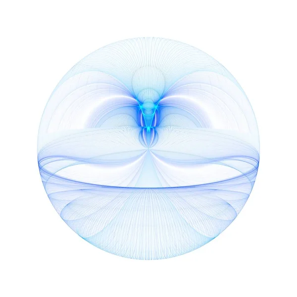 Blaue Fraktale Gitterreihen Zusammenspiel Abstrakter Geometrischer Elemente Zum Thema Naturwissenschaften — Stockfoto