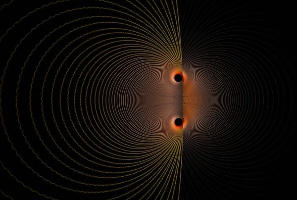 Çizgiler ve dairelerle soyut arkaplan