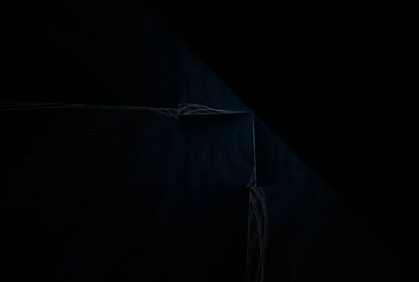 Кругла Форма Лінійними Променями Виходять Порожнє Фрактальне Зображення Трикутника Чорному — стокове фото