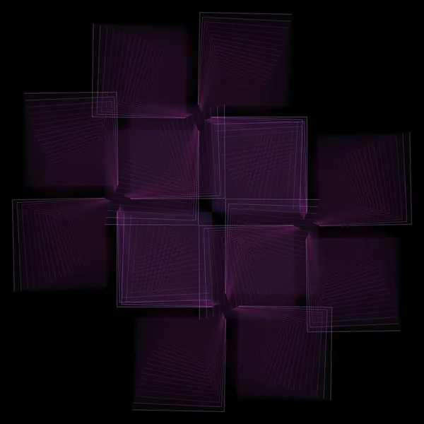 キューブを使った抽象的な背景 — ストック写真