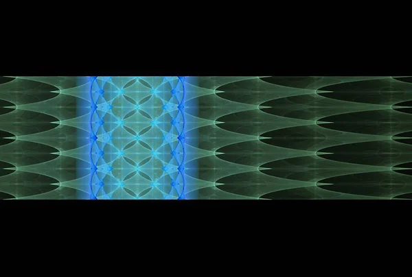 Замысловатый Шаблон Креативного Дизайна Волнистые Формы Зеленых Синих Тонах Темном — стоковое фото