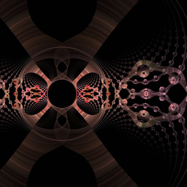 геометрические линии цифровые фрактальные изображения на белом фоне