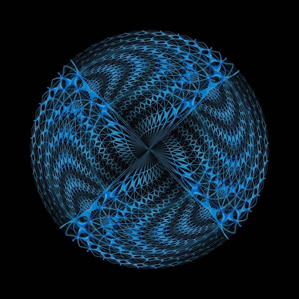 点と線がつながった抽象的な青の背景 — ストック写真