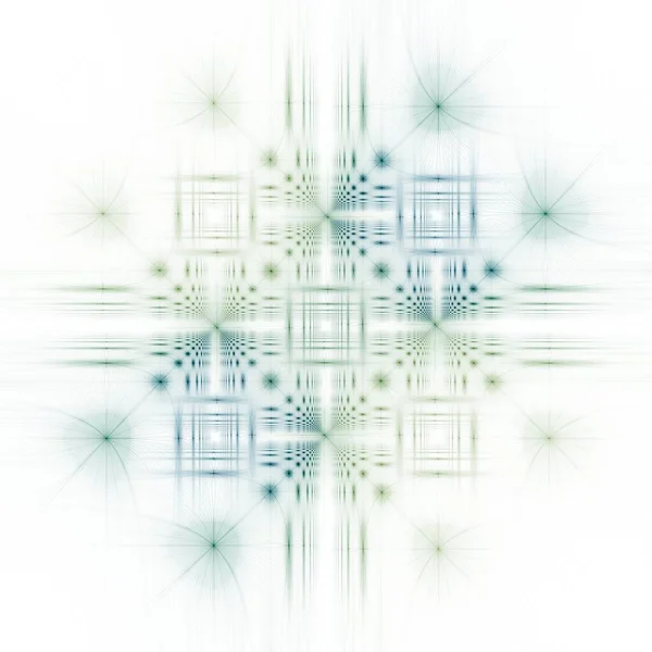 Migające Gwiazdy Kwadraty Cyfrowy Obraz Fraktalny Białym Tle — Zdjęcie stockowe