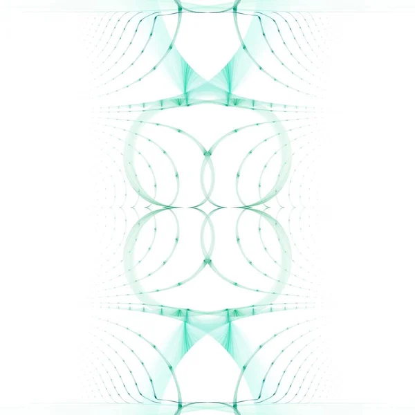 Цветение Абстрактный Зеленый Цветок Волнами Дизайн Иллюстрация Белый Фон — стоковое фото