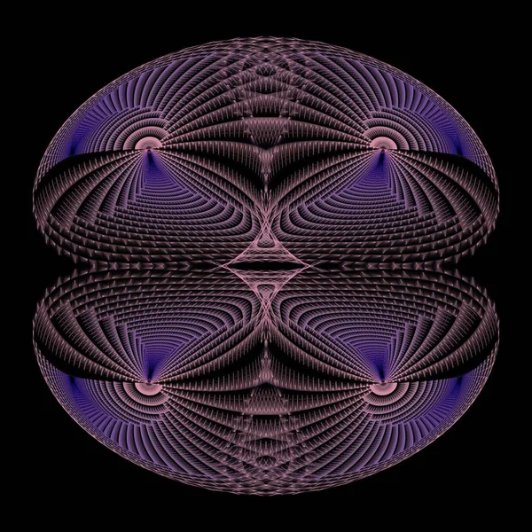 Творчий Дизайн Інстинктивного Візерунка Форми Молюсків Фіолетових Тонах Темному Фоні — стокове фото