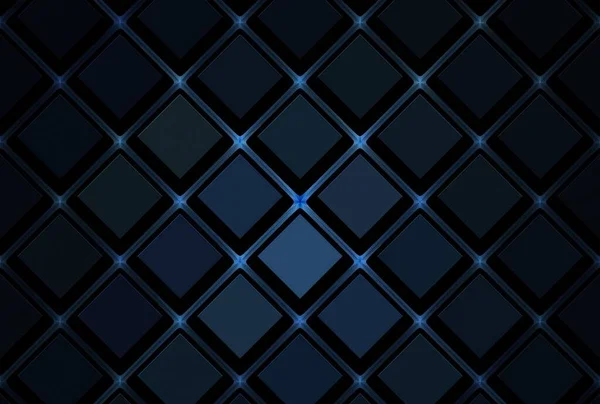 Egyaránt Négyzet Alakú Design Kék Tónusú Bonyolult Árnyjáték Sötét Háttérrel — Stock Fotó
