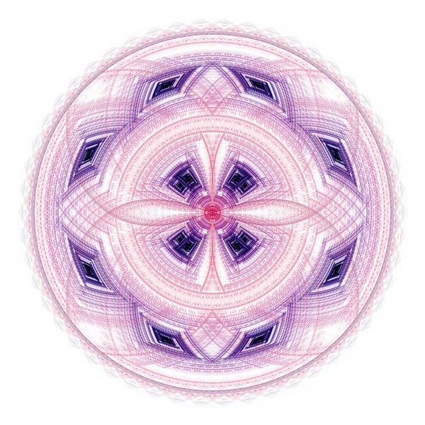 Flor Mandala Imagen Fractal Digital Sobre Fondo Blanco —  Fotos de Stock