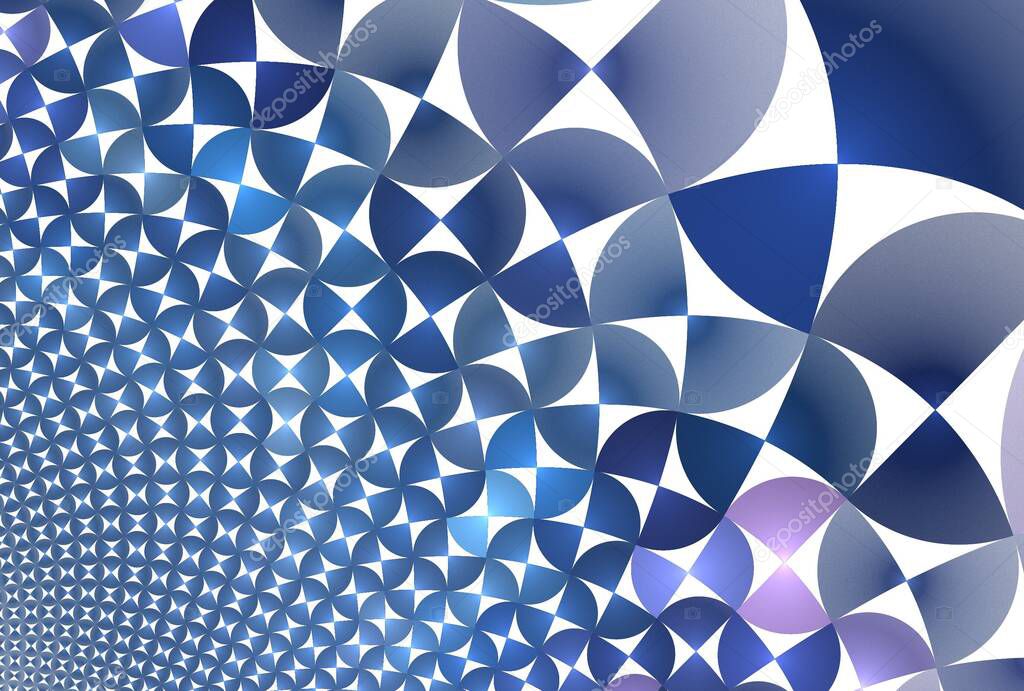 Onscreen hydrangea pattern digital fractal image on background.