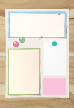 Boş Kağıt Sayfa Düzeni Tahta masa üzerine bir şey koymak için