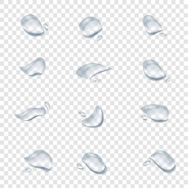 Gerçekçi su damlası vektörleri şeffaflık arkaplan ep34 üzerinde izole