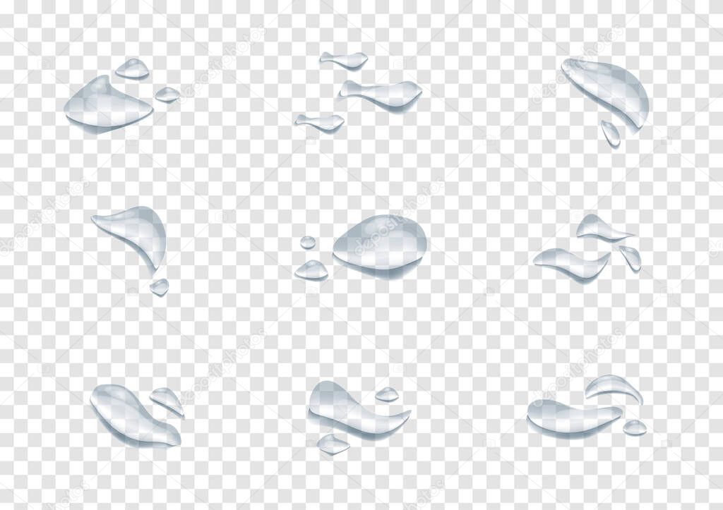 realistic water drop vectors isolated on transparency background ep38
